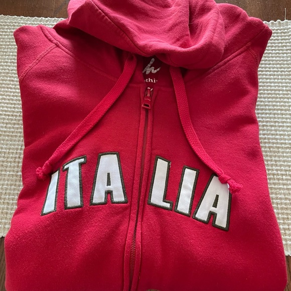 NWOT Red Italia Hoodie Zip Up Sweatshirt by Machine - Men’s 2XL - Picture 3 of 6